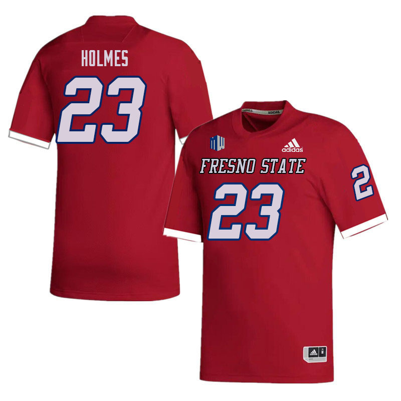 Men #23 Jacob Holmes Fresno State Bulldogs College Football Jerseys Sale-Red